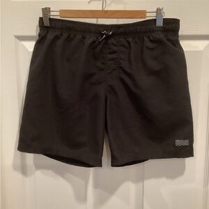 Wonder Nation Black Mesh-Lined Shorts